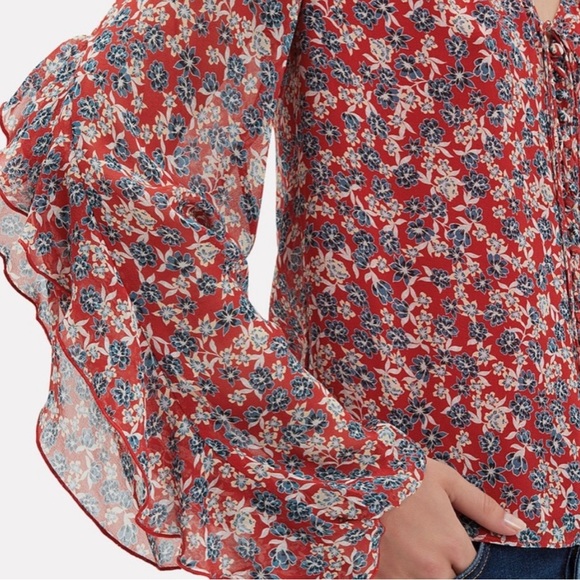 NICHOLAS floral v neck blouse - Picture 5 of 7